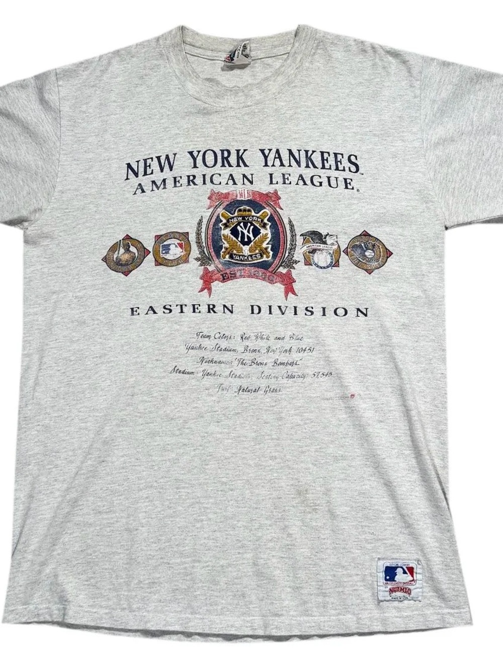 Vintage Nutmeg Mills New York Yankees T Shirt (Size XL)